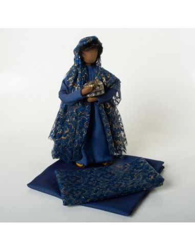 Königsstoff blau-gold