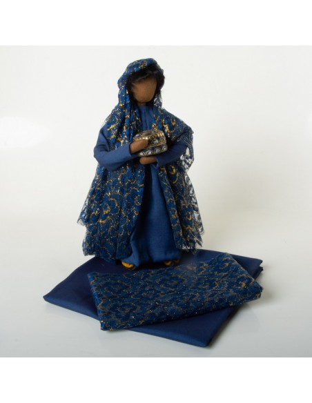 Königsstoff blau-gold