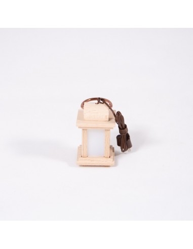 Holzlaterne Milchglas