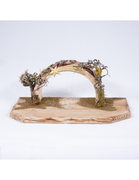 Holzbogen-Krippe klein