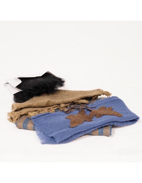 Stoff, Schuhe und Perücke Nomadenfrau