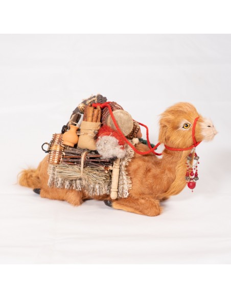 Dromedar beladen, liegend