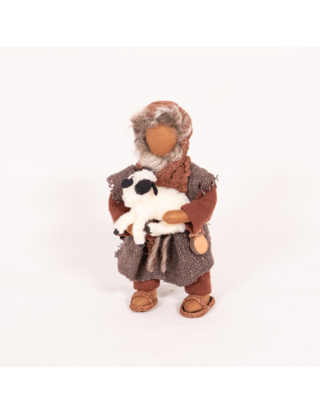 Hirtenmann mit Schaf