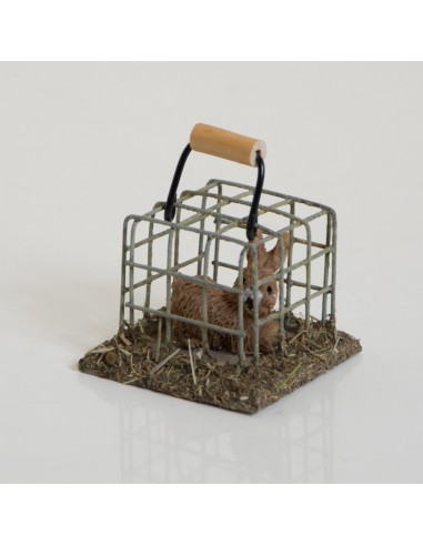 Tragkäfig mit Hase